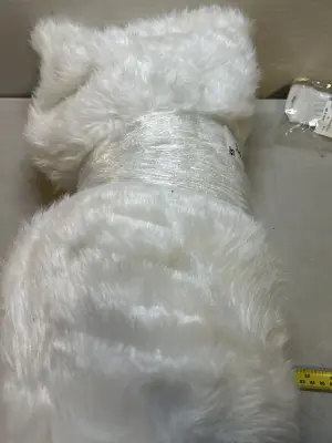white furry rug