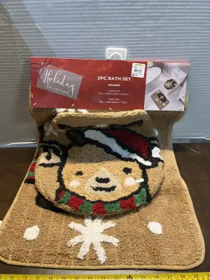 2pc bath mat set