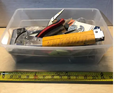 Tub of random tools