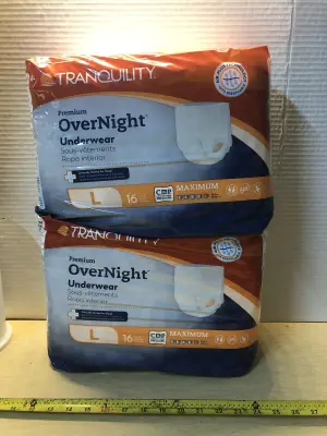 2 packs large overnight underwear