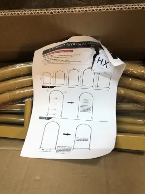 2 boxes metal arch
