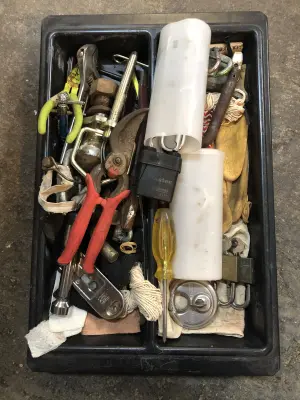 Tray of random hardware