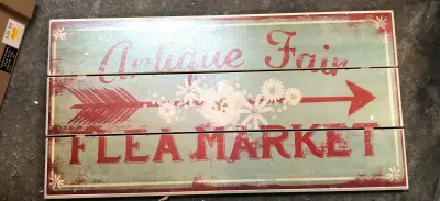 Wooden market sign decor