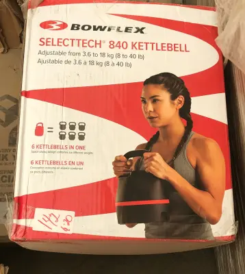Bowflex kettle bell 8-40lb as is unchecked