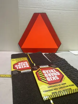 yield sign and tread strips