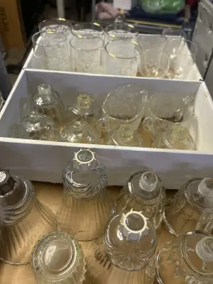 assorted glass ware lot