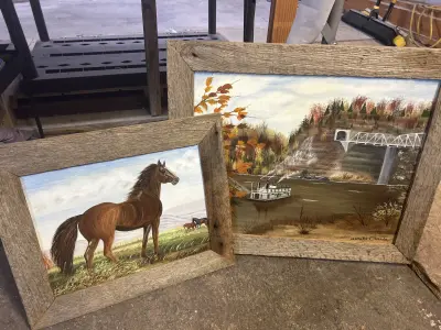 horse painting and old lake cumberland