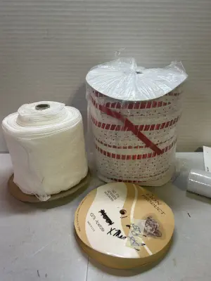2 large rolls of fabric 1 40 yard ribbon