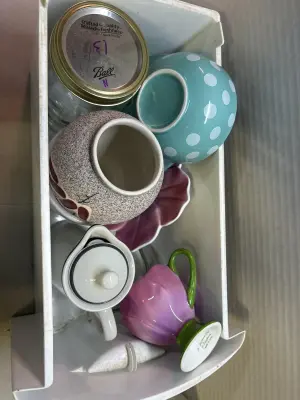 assorted glass ware