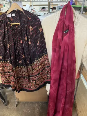 medium skirt , large sweater , large dress