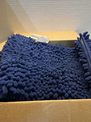box of bath mats