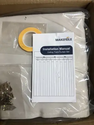 Ceiling track curtain set
