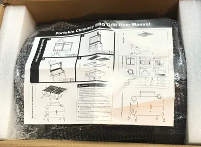 Portable chimney bbq grill