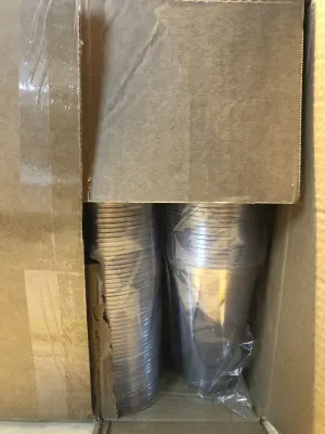 20oz clear plastic cups with lids 100 count
