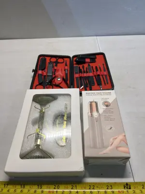 electric hair shaver , facial gift set, pedicure set