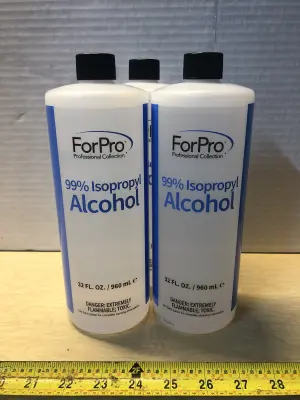 3 bottles 32oz 99% isopropyl alcohol