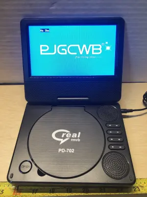 PJGCWB portable DVD player works