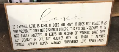 Wooden love is.. wall decor