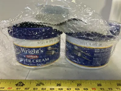 2 tubs wrights silver cream
