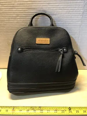 Black wrangler backpack purse