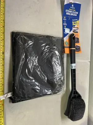 steam clean barbecue brush and grill cover