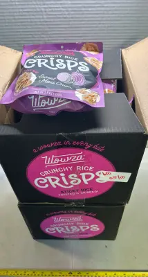 two boxes of crispy rice snacks bb 03/26