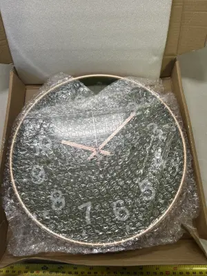 clock olive green and copper