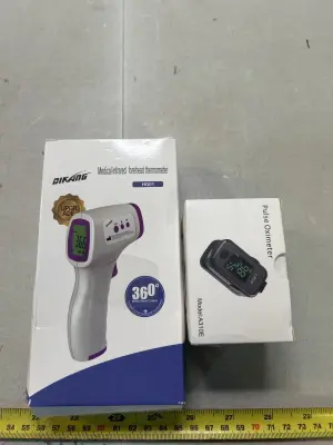 forehead thermometer, and pulse oximeter