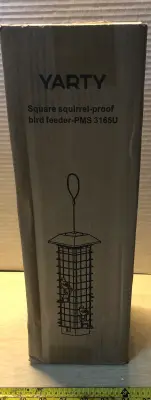 Square squirrel proof bird feeder
