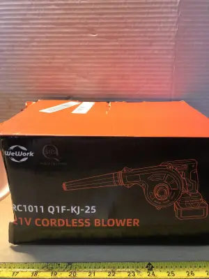 We work 21v cordless blower used works
