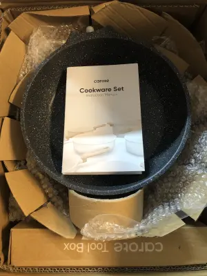 3pc carote different size skillets with removable handle