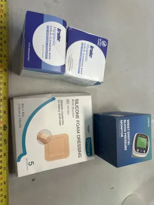 do blood pressure monitor, eyelid, wipes, silicone, Band-Aids