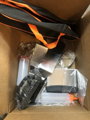 Grill accessories kit with case