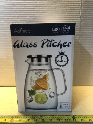 One gallon glass pitcher
