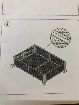 Under bed storage wire rack on wheels with floral design