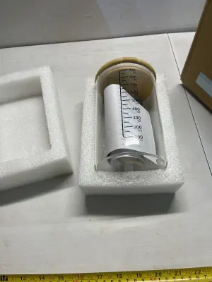 glass jar with lid & labels