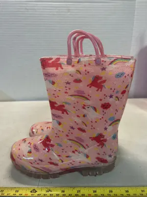 youth size 13 unicorn rain boots