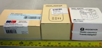 3 travel adapters