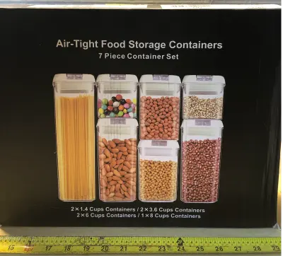 7pc air tight food storage containers