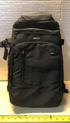 Black eco hub backpack