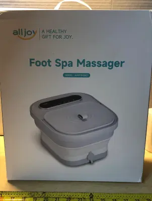 All joy collapsible foot spa massager comes on