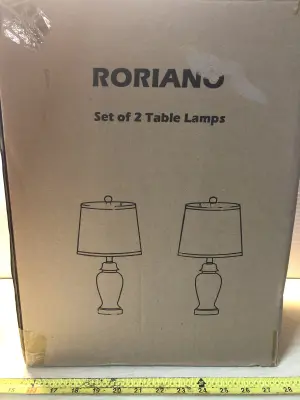 Roriano set of 2 table lamps as is