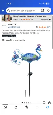 Bird Bath Solar Birdbath