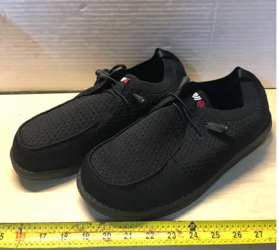 Steel toe men non slip loafer work shoes size 12