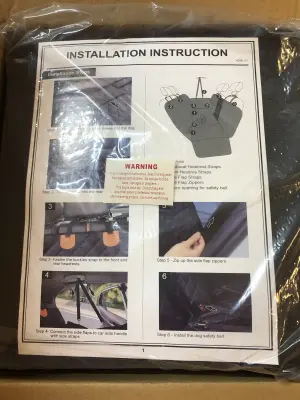 Joe joy waterproof car seat extension for dog car seat