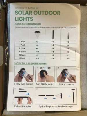 8pc solar lights