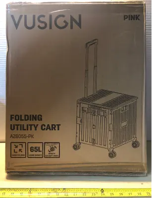 VUSIGN pink folding utility cart