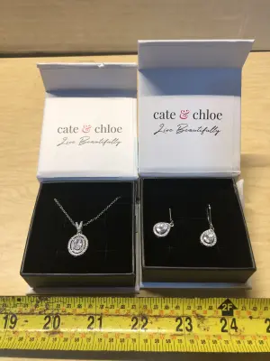 Cate and Chloe necklace and earrings