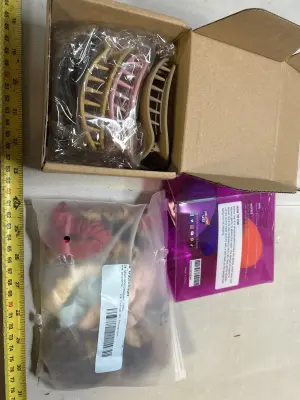 hair clips, scrunchies, beauty blenders