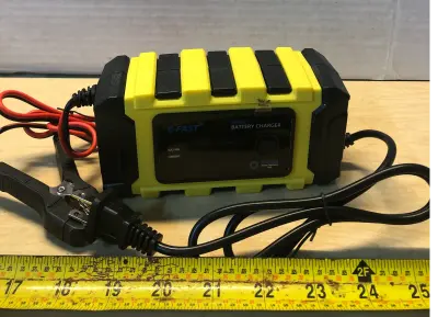 12V smart battery charger comes on